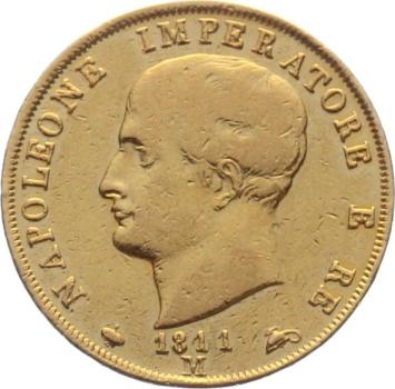 Italien 40 Lire 1811 M Milano - Napoleone Imperatore